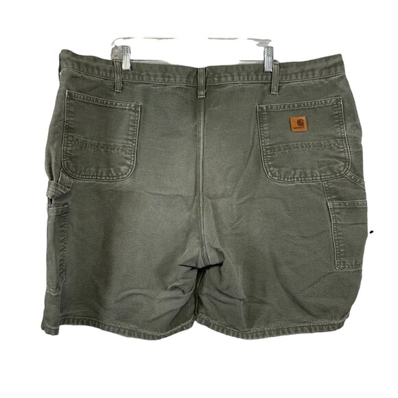 Carhartt Mens Size 46 Olive Canvas Carpenter Shorts - Picture 2 of 8